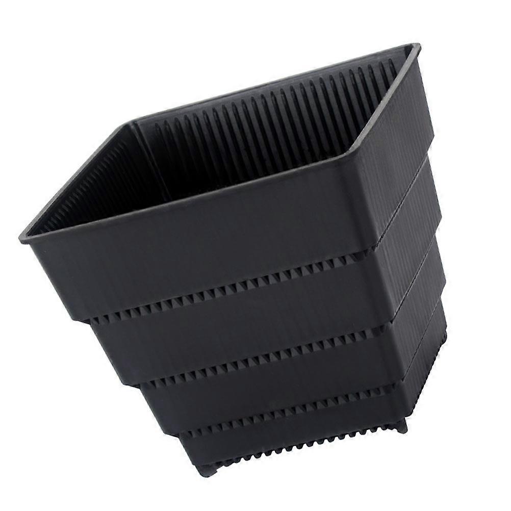 Plastic Succulent Flower Pot for Decorative Use 2Pcs Black Square Pot