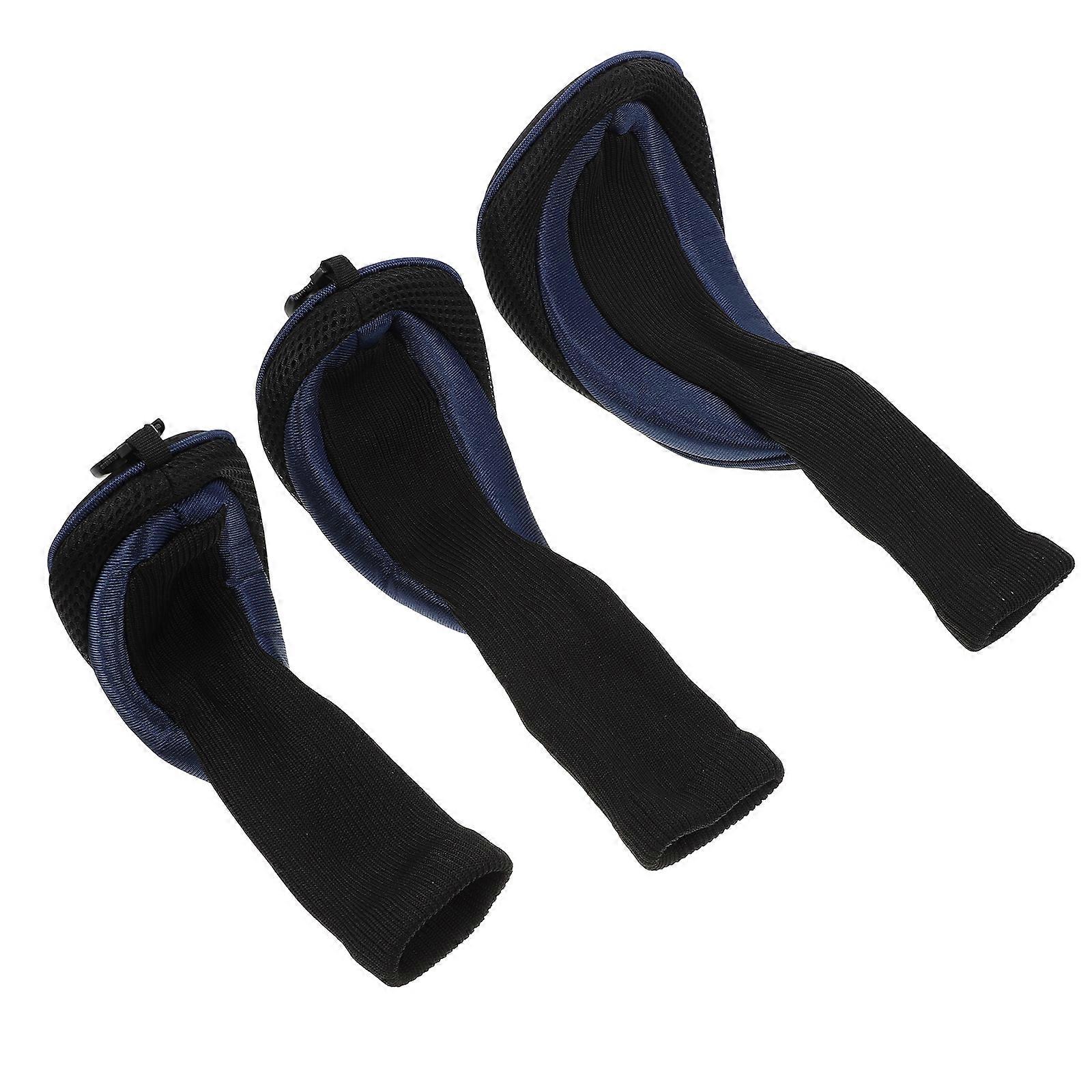 Club Covers Mesh Protector Set for Golf 9Pcs Black Iron Putter