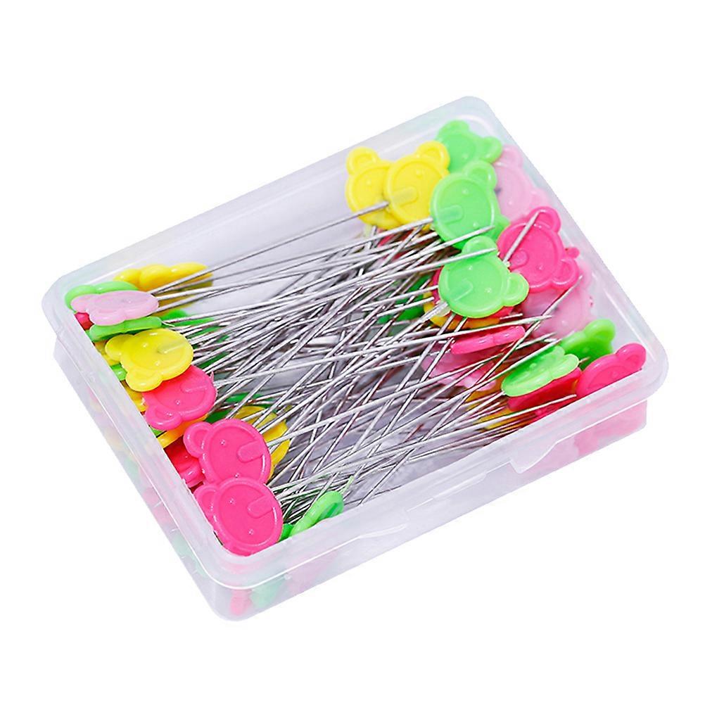 50Pcs Multicolor Pearl Straight Pins For Quilting And Sewing Projects With Flat