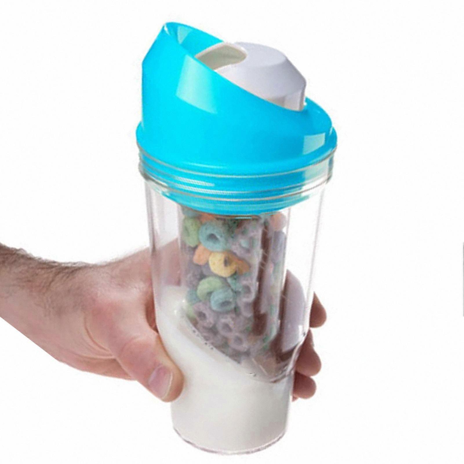 Large Capacity Portable Cereal and Milk Container for Indoor and Outdoor Use
