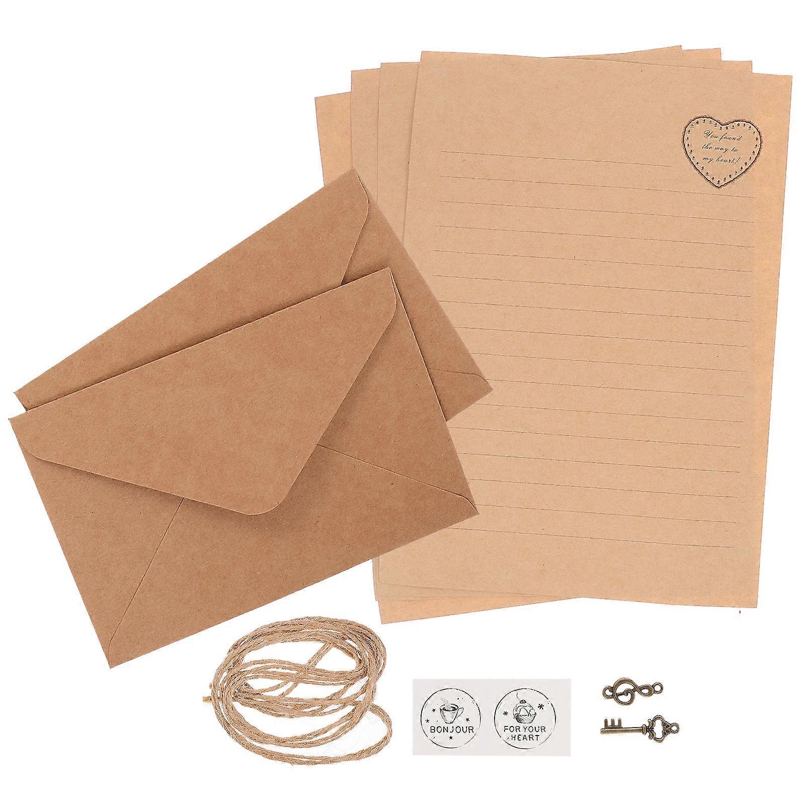 Retro Style Letter Writing Paper Set with Envelopes for Writing 8Sets