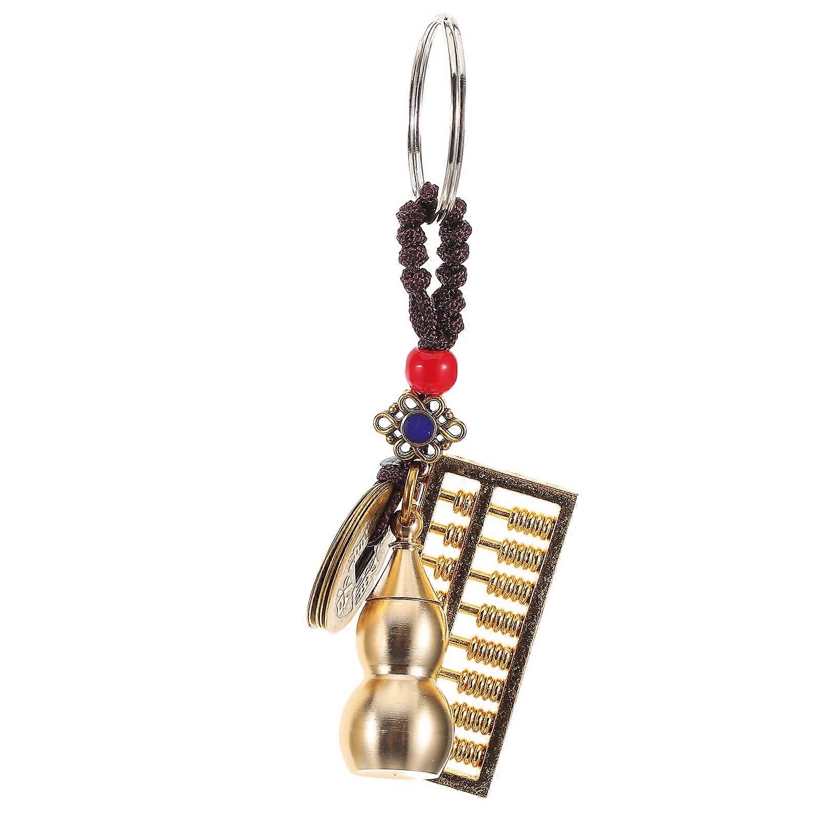 Abacus Key Ring Metal Gourd Shape Backpack Key Ring Functional Abacus 1Pcs