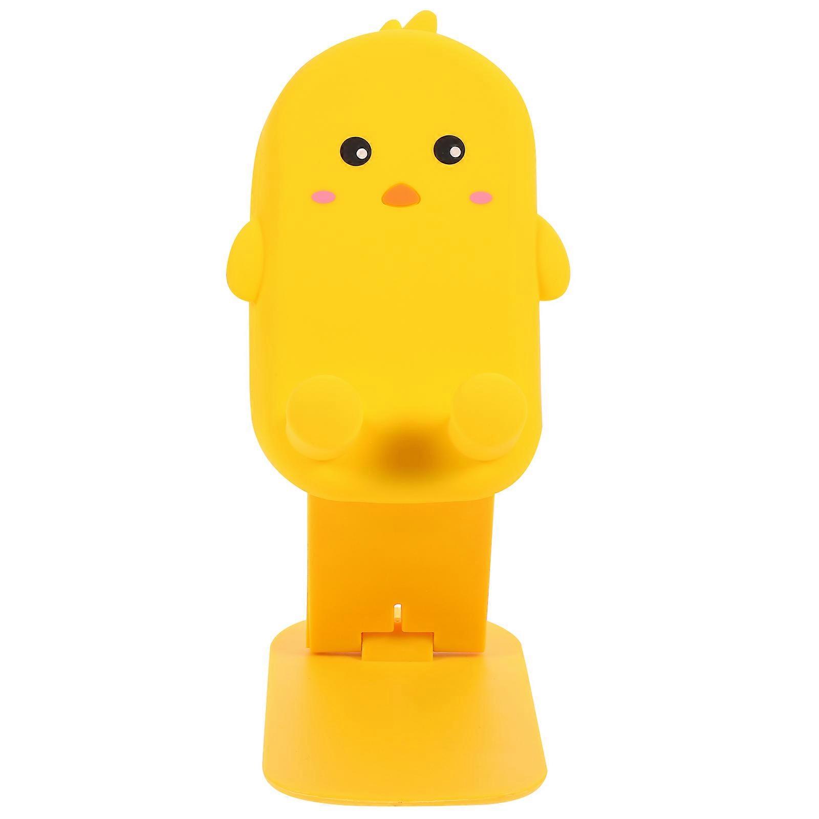 Cartoon Cell Phone Stand Holder for Adjustable Use 2Pcs Yellow Foldable Dock