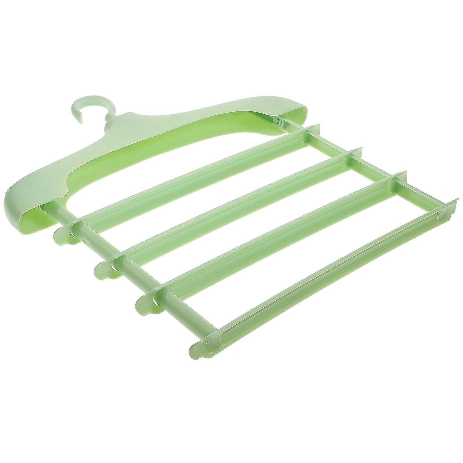 Space Saving Closet Pant Hanger for Trousers with 5Pcs Multi Layer Hangers