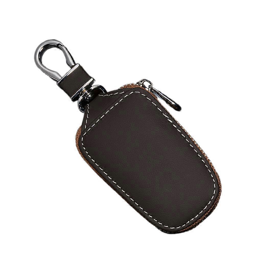 Rectangular Car Key Holder Pouch With Simple Design For Men And Women In Brown Perfect For Daily Use 1Pack