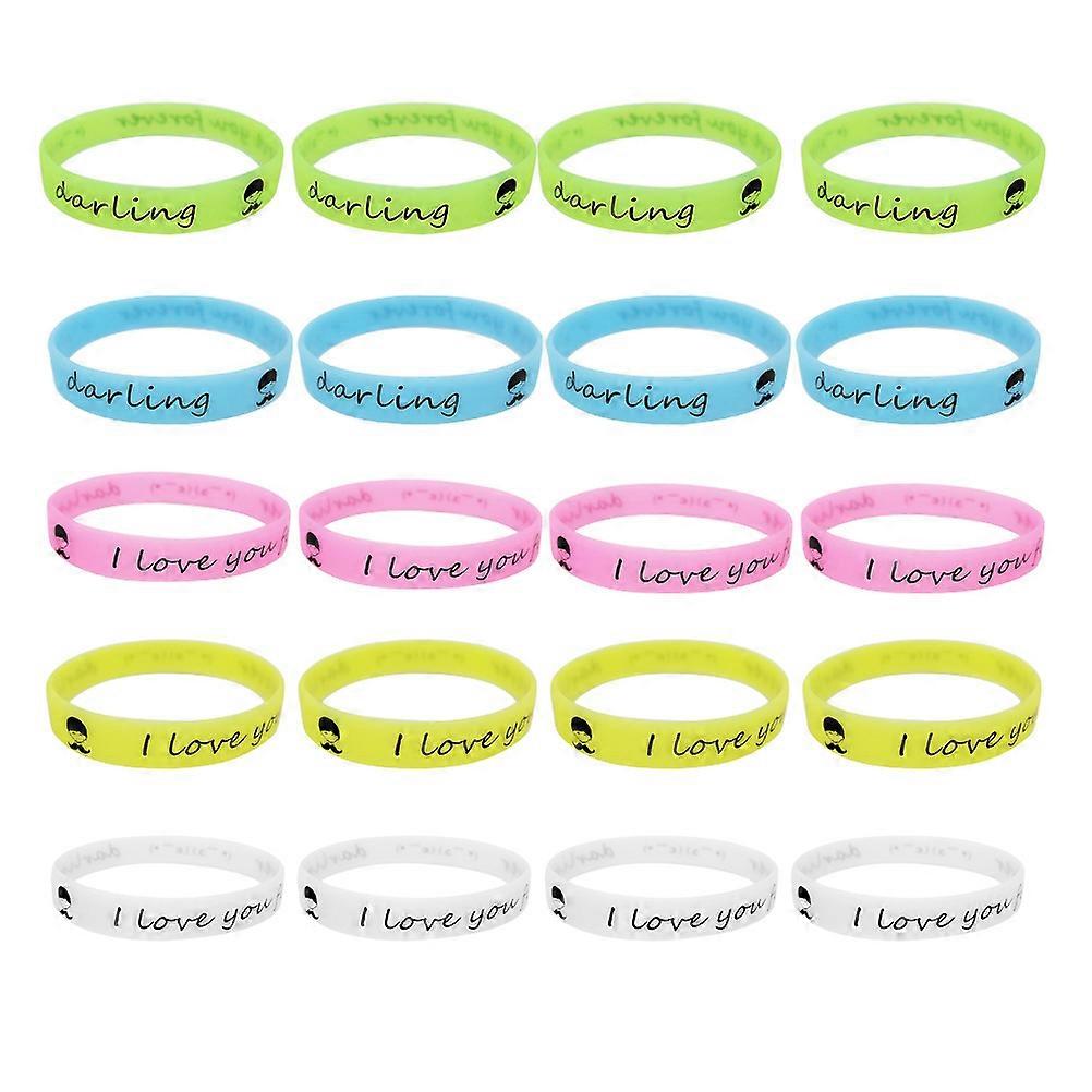 Βραχιόλια σιλικόνης που φωσφορίζουν στο σκοτάδι για γυμναστική 60 τεμάχια σε διάφορα χρώματα