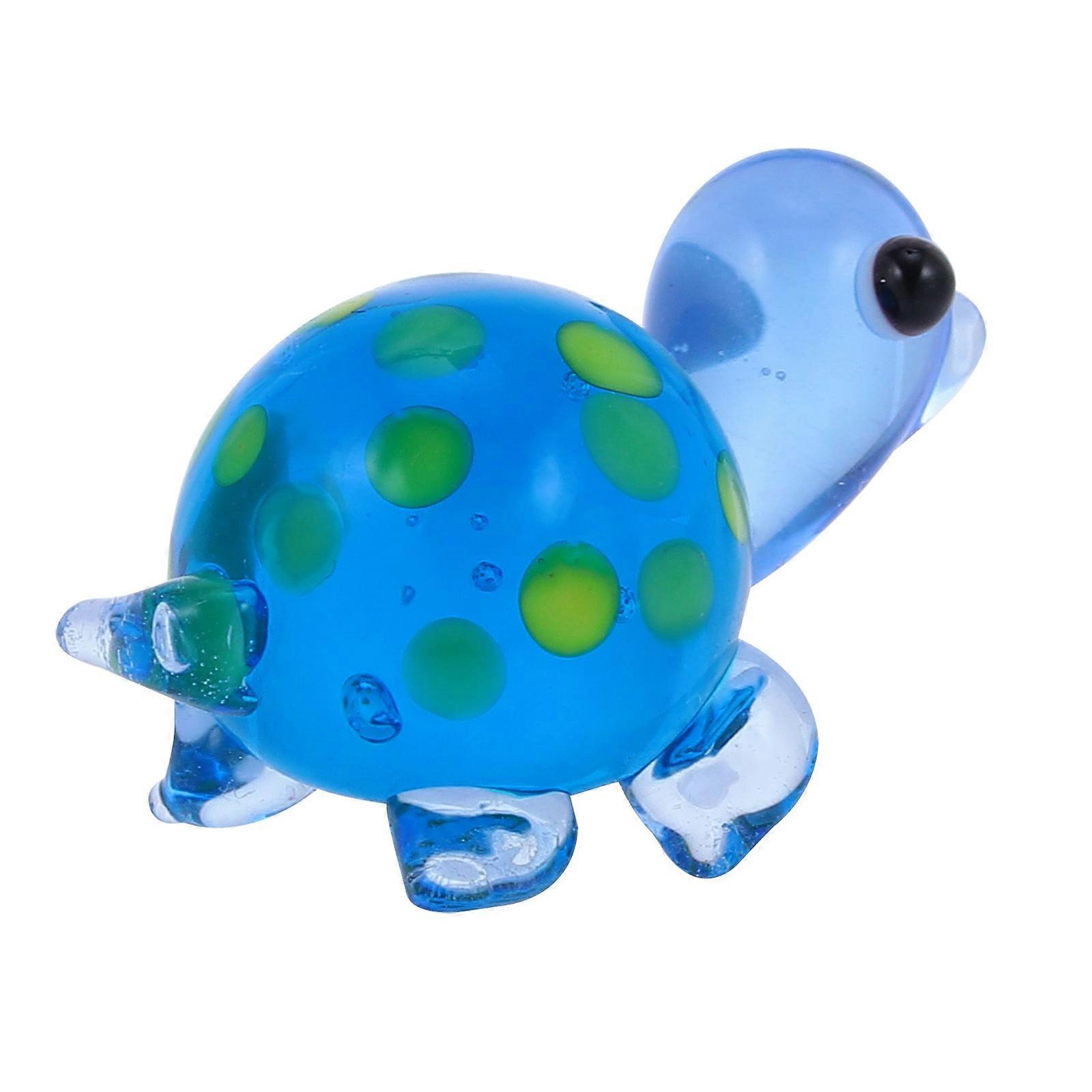 Handmade Glass Turtle Mini Turtle Figurine for Decoration 3Pcs