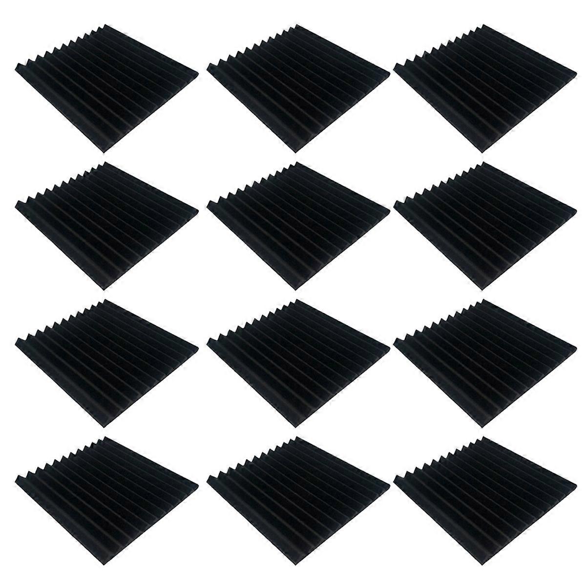 12Pcs Studio High Density Soundproofing Foam Sound Absorbing Material