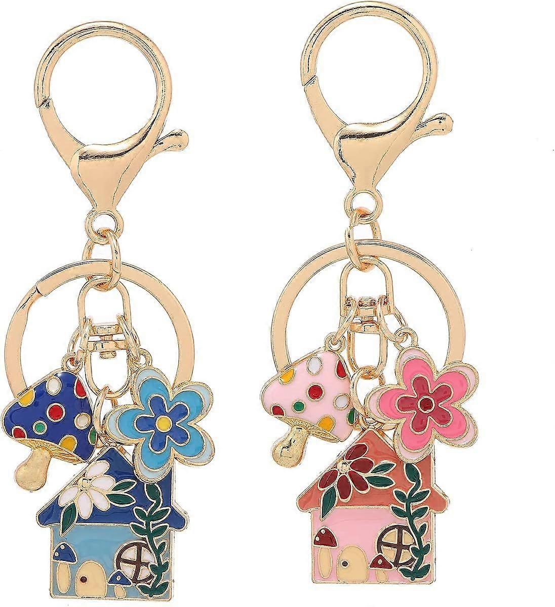 Cute keychains for girls, kawaii aesthetic accessory, keychain for women, cartoon Airpod backpack charm keychain, gifts