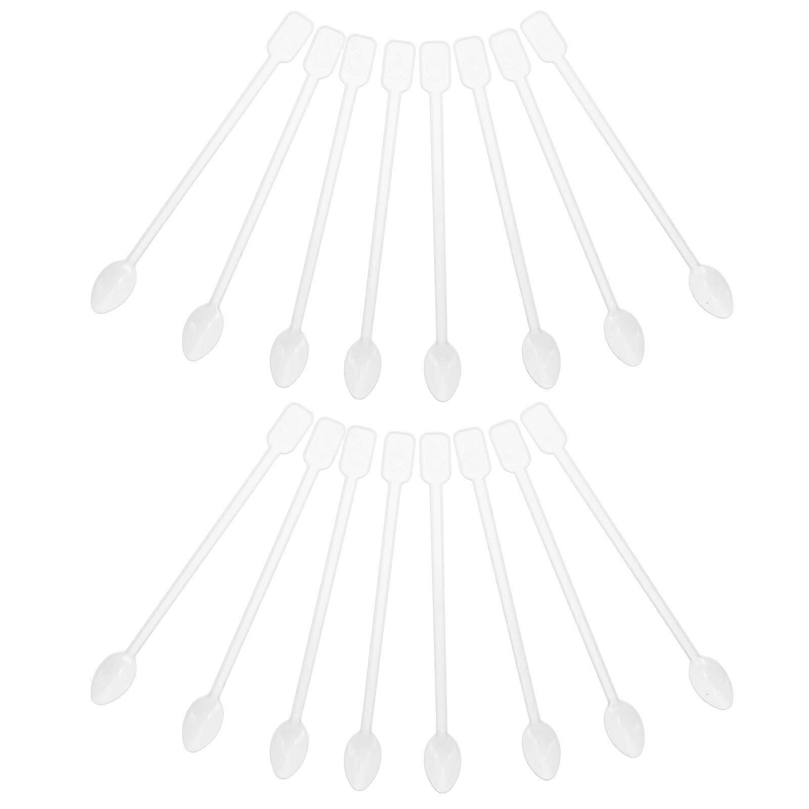 White Spoons for Dessert Serving 2500Pcs Mini Spoons