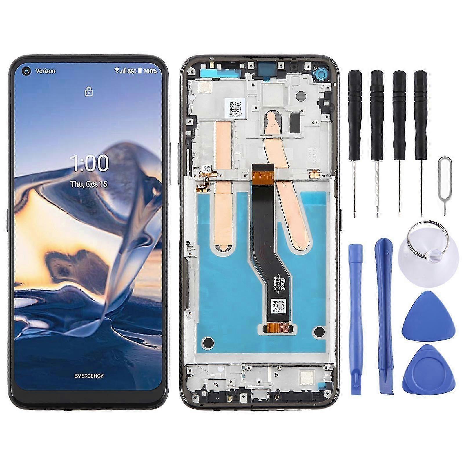 For Nokia 8V 5G COMPATIBLE LCD Screen Digitizer Full Assembly with Frame (Black)