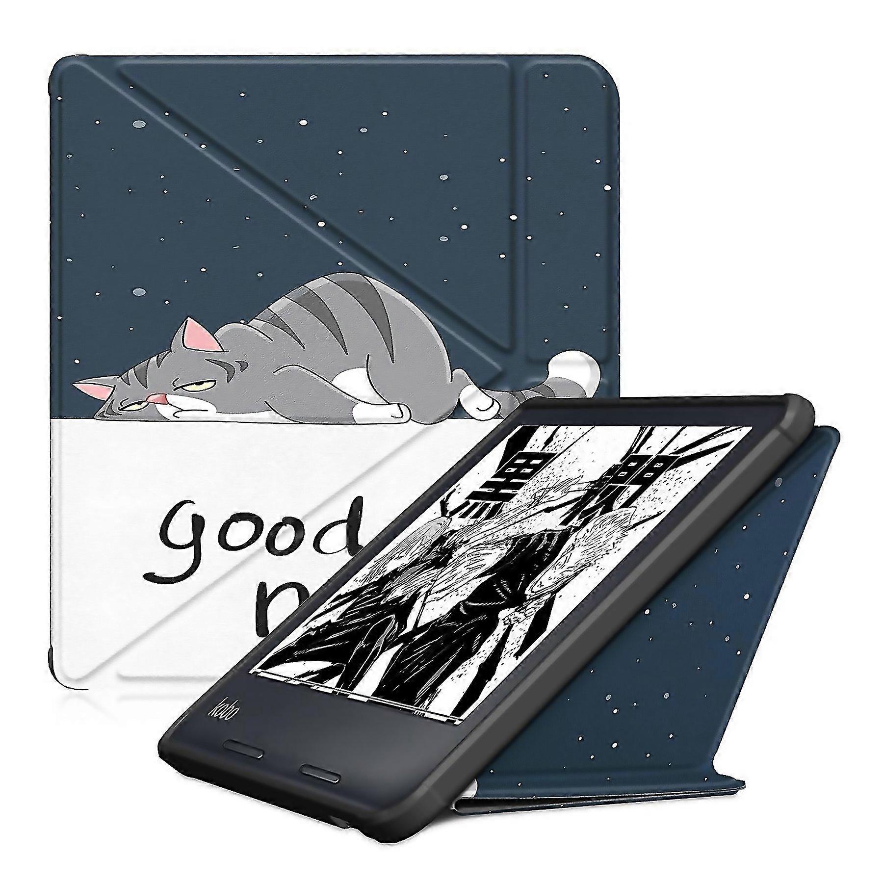 For Solid Color Deformation Tpu Leather Smart Tablet Case For Kobo Libra Colour