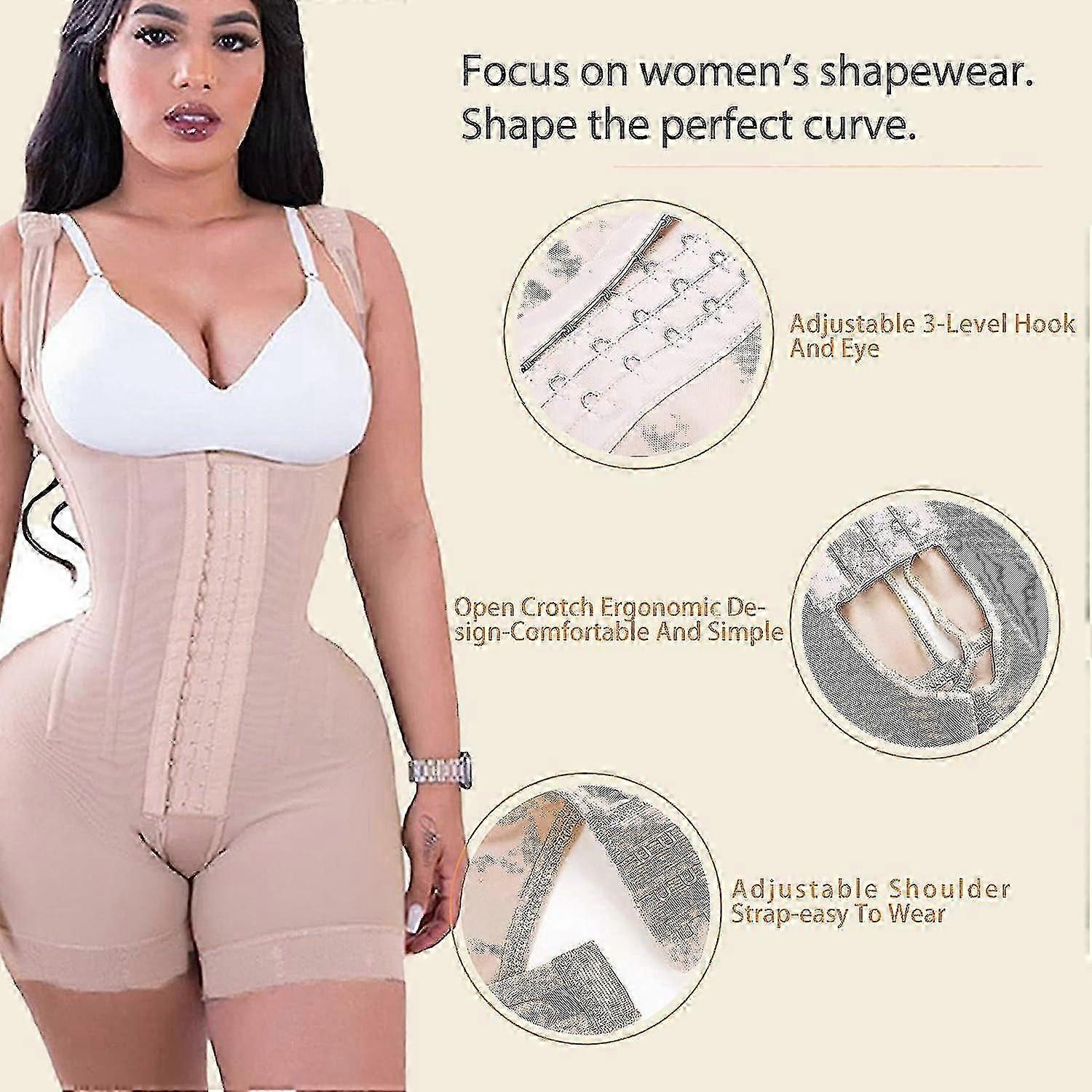 여성용 Shapewear Tummy Control Fajas Colombianas 바디수트 수술 후 압축 의류 허리 트레이너