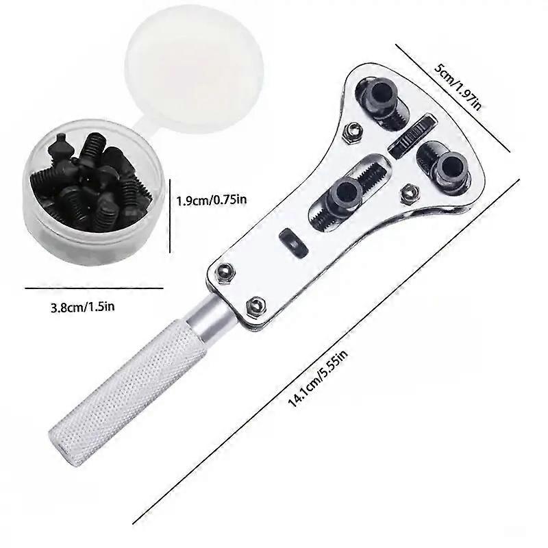 3 Claw Watch Case Opener Adjustable Screw Back Remover Wrench Repair Tool Part Maintenance Kit Bottom Cover Rear Replace Battery