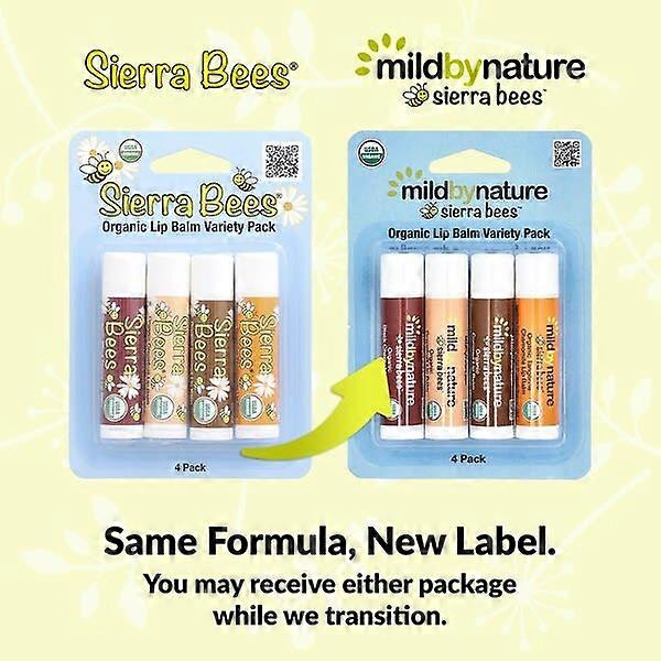 Mild By Nature, Sierra BeesÃÂÃÂ¢ÃÂÃÂÃÂÃÂ¢, Organic Lip Balms, Variety Pack, 4 Pack, 0.15 oz (4.25 g) Each