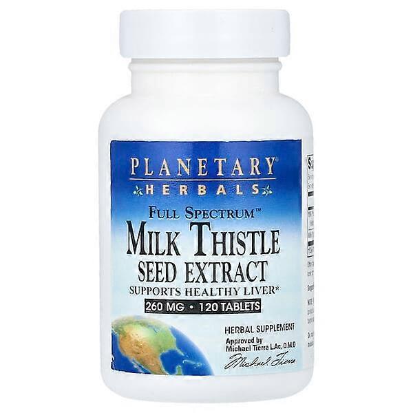 Planetary Herbals, Full SpectrumÃÂ¢ÃÂÃÂ¢ Milk Thistle Seed Extract, 120 Tablets
