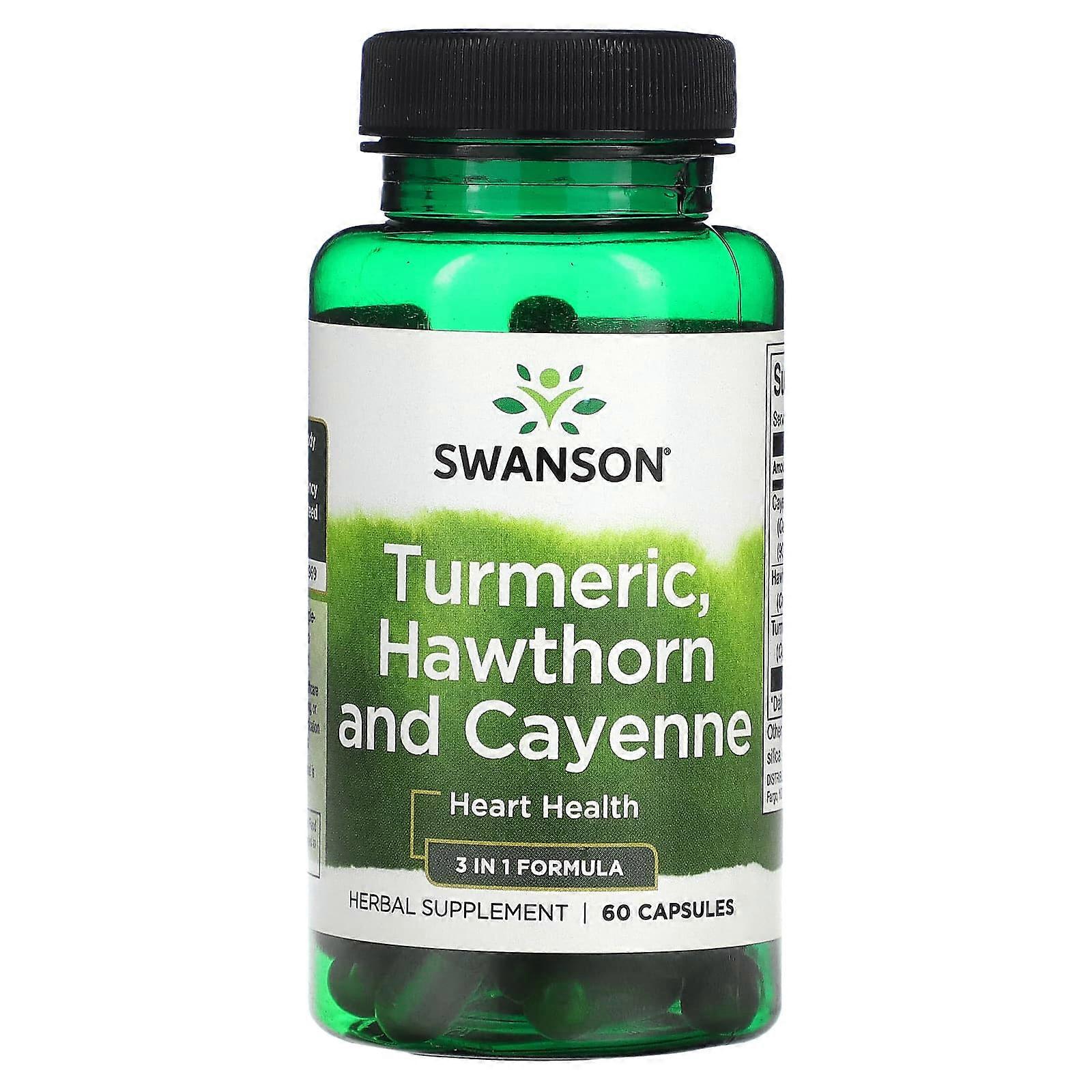 Turmeric, Hawthorn and Cayenne, 60 Capsules