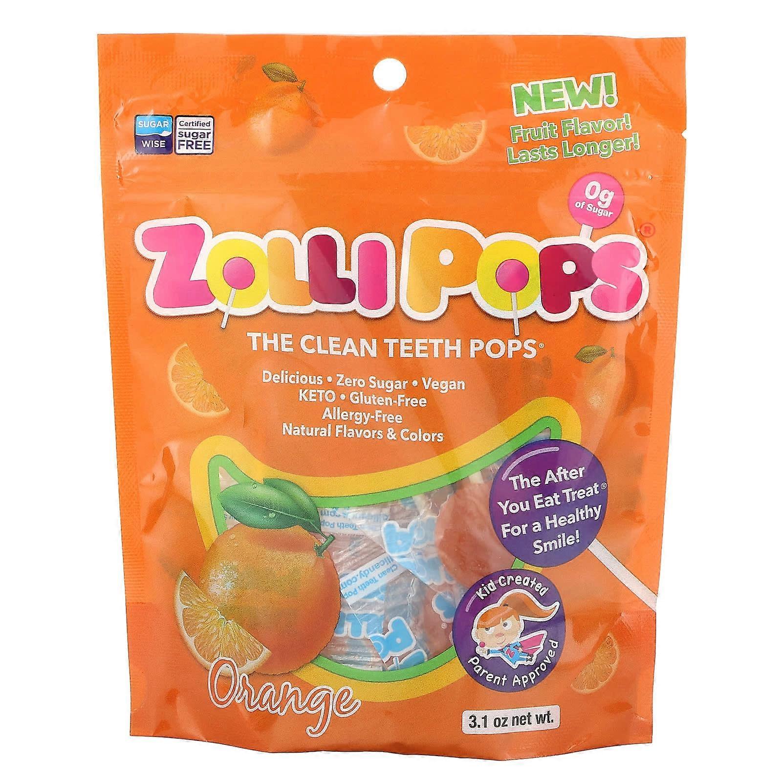 The Clean Teeth Pops, Orange, 3.1 oz