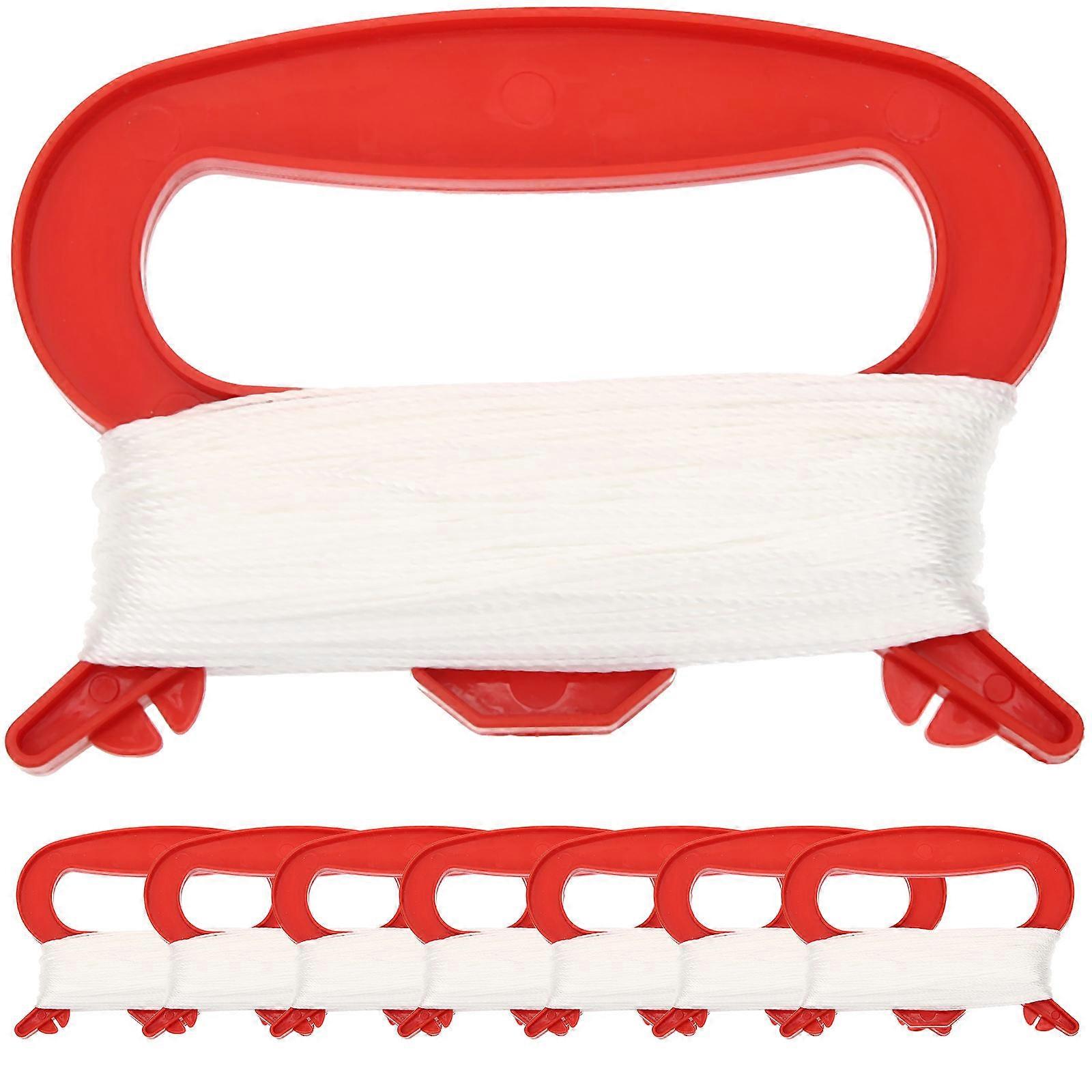 Kite Spool Kite Winder Beginners Outdoor Flying Red Plastic for Kite Control 8Pcs