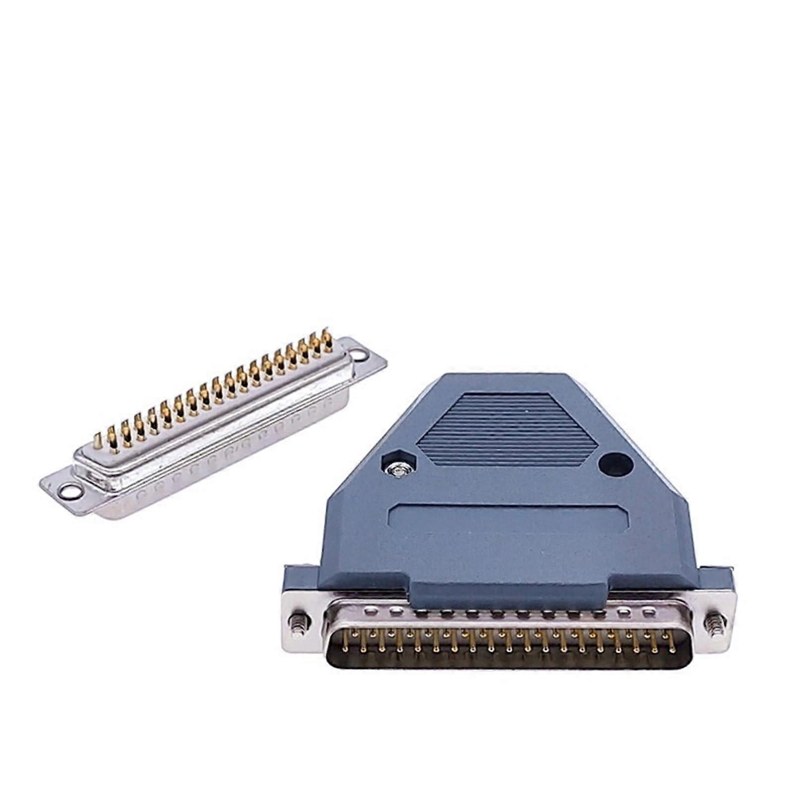 DB37 Serial Parallel Port Data Cable Connector Plug 2 Row DType 37Pin Socket Adapter Golden Male