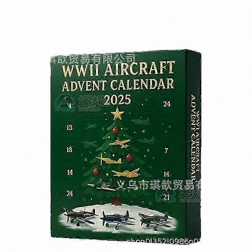 Advent Calendar 2025: 24 Days of WWII Fighter Planes, Christmas Countdown Set