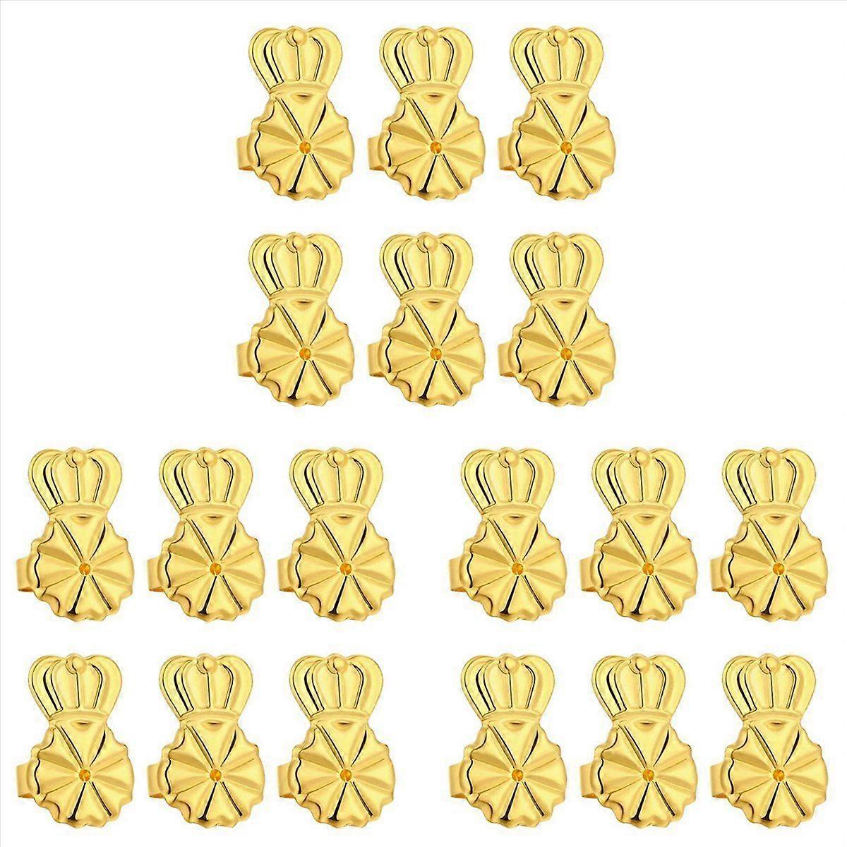 3-Pairs Earring Backs,Earring Backs Lifter (Gold)