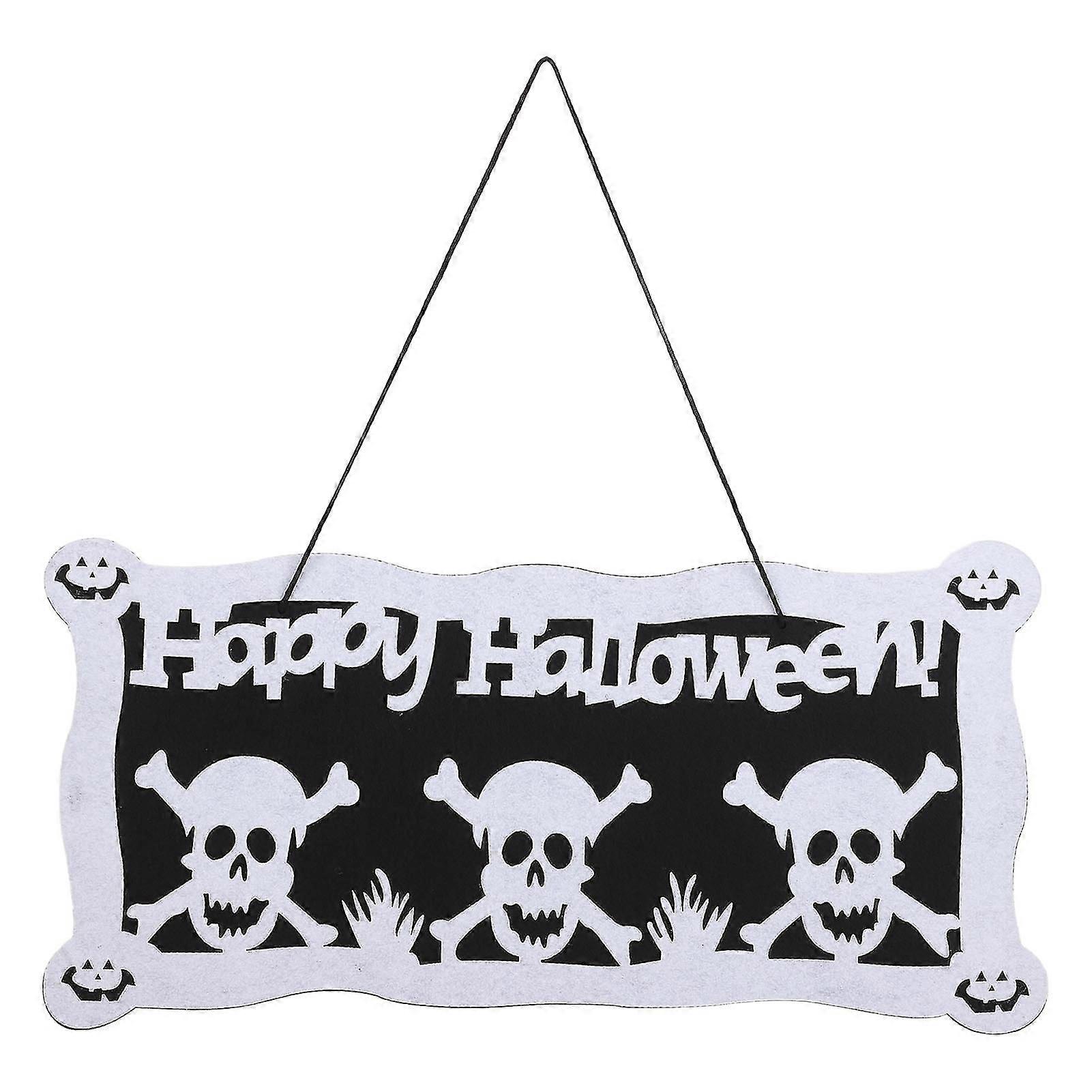 Halloween Sign Clear Printing Decorative Rectangular Happy Halloween Banner For Bedroom Coffee Bar Garden