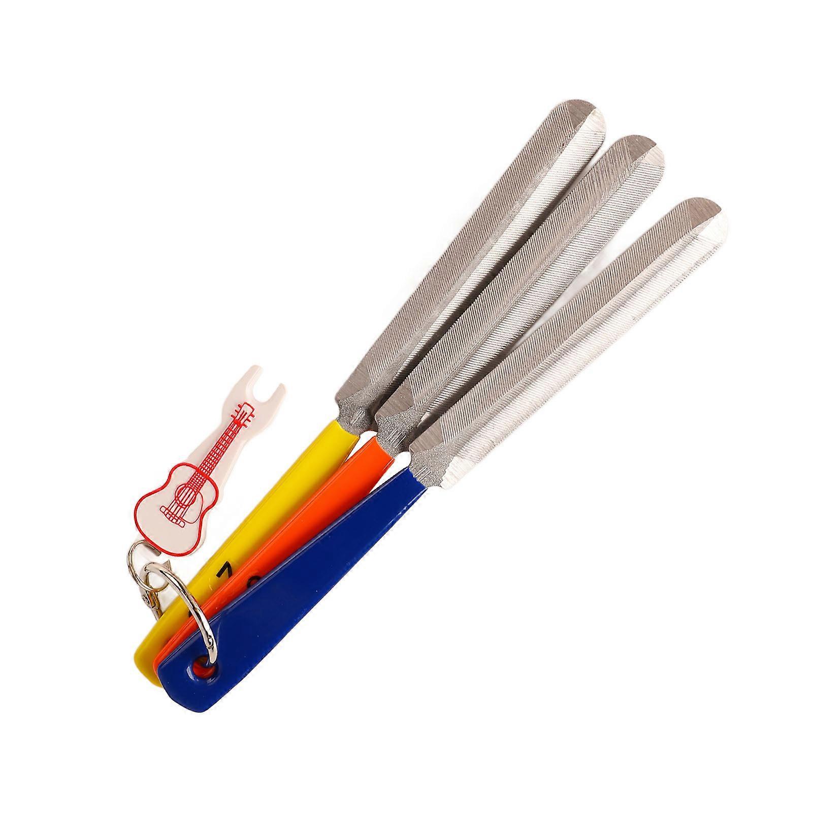 Guitar Nut Slotting File Stainless Steel Electric Guitar Nut File Set Portable String Pitch Adjustment Tool 