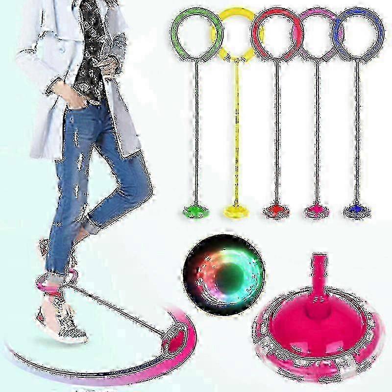 Kids LED Flashing Skip Ball Ring Ankle Jump Ropes Exercise Skipping Fun Toy Gift