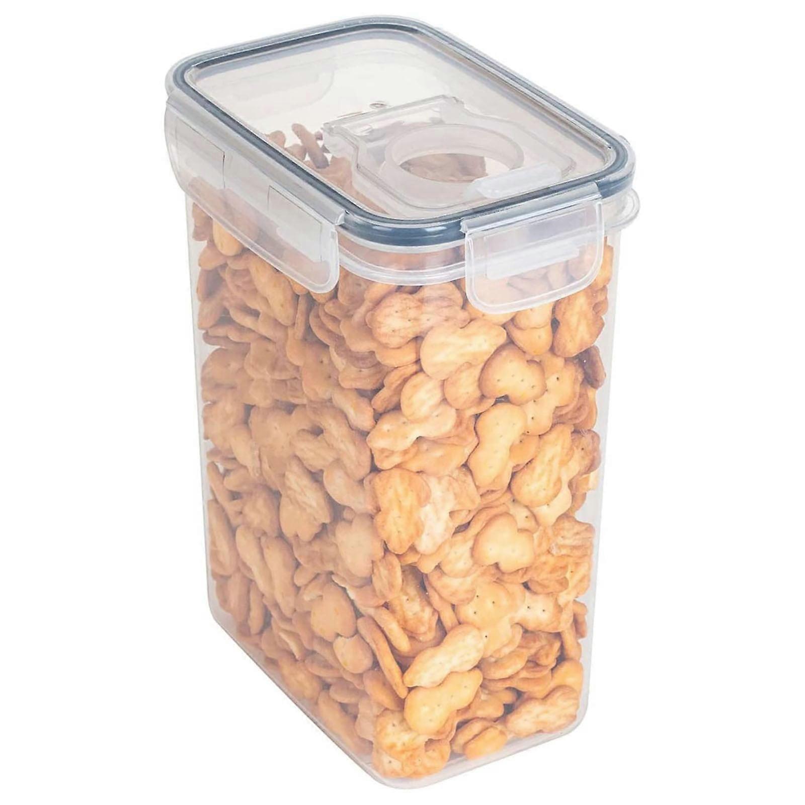5 Size Single Clear Storage Jars Vacuum Proof Fresh Storage Airtight Jars Kitchen Airtight Jars with Lids Proof Crispers