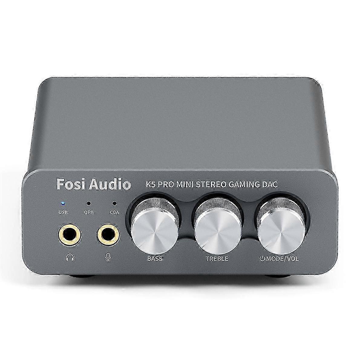 K5 PRO USB Gaming DAC with Microphone Headphone Amplifier Mini Audio DAC for Desktop Powered Active Speakers Edition