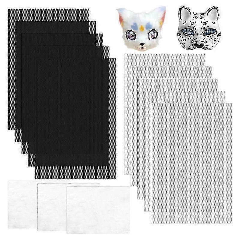 10pcs Eye Mesh Sheets: Eye Mesh For Furry Cosplay Costume Mask Diy Crafting Materials And Roleplay Props - Easy To Install And Clean