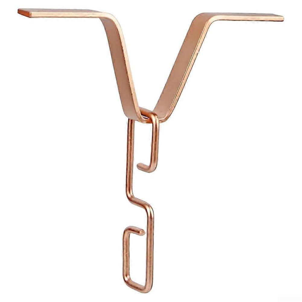 Heavy Duty Iron Rain Chain Gutter Adapter Featuring a V Shaped Hanging Hook (Copper Color) Gutter Compatible Copper