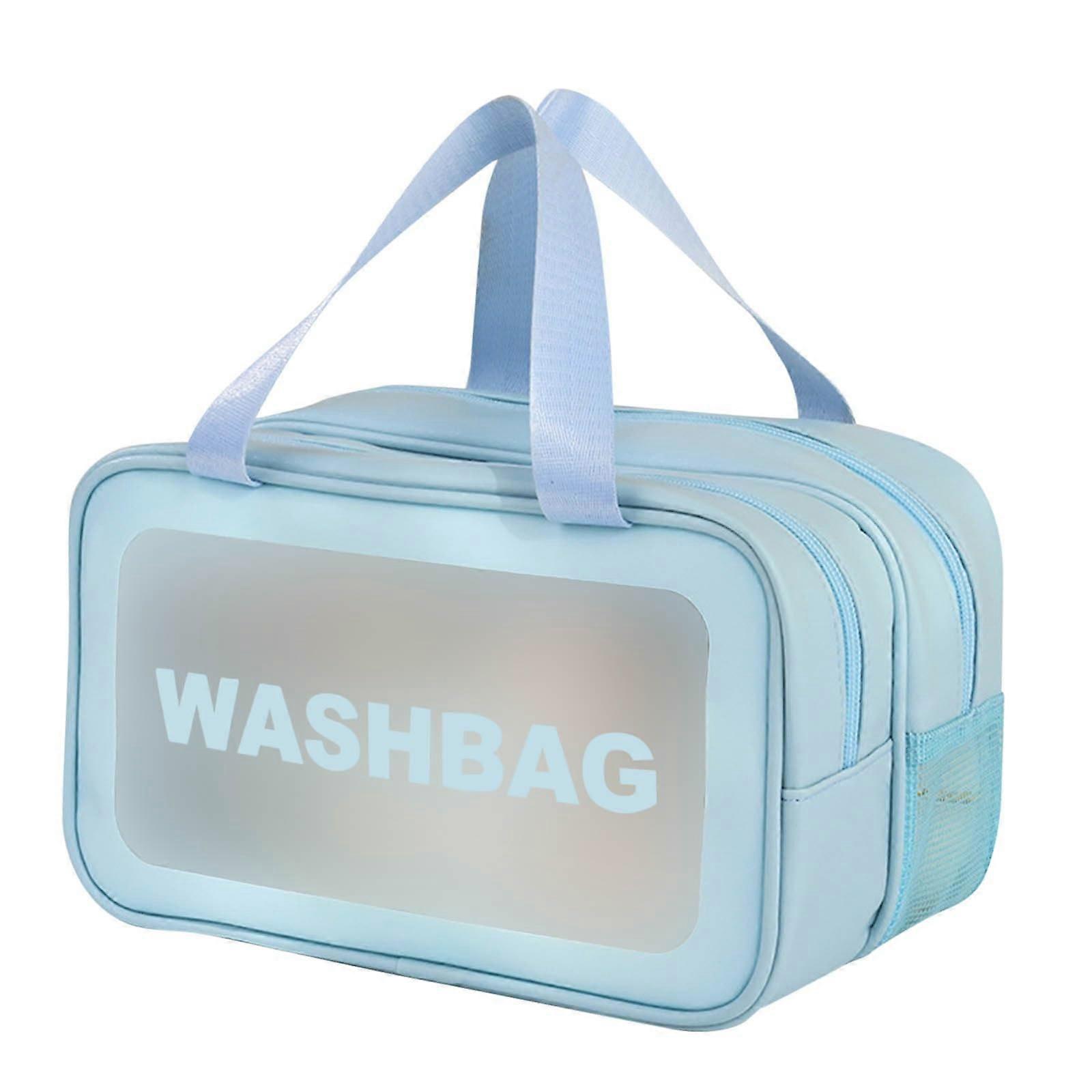 Dry and Wet Separation Toiletry Bag Large Capacity Travel Model 26cm x 15cm x 15cm Double PVC