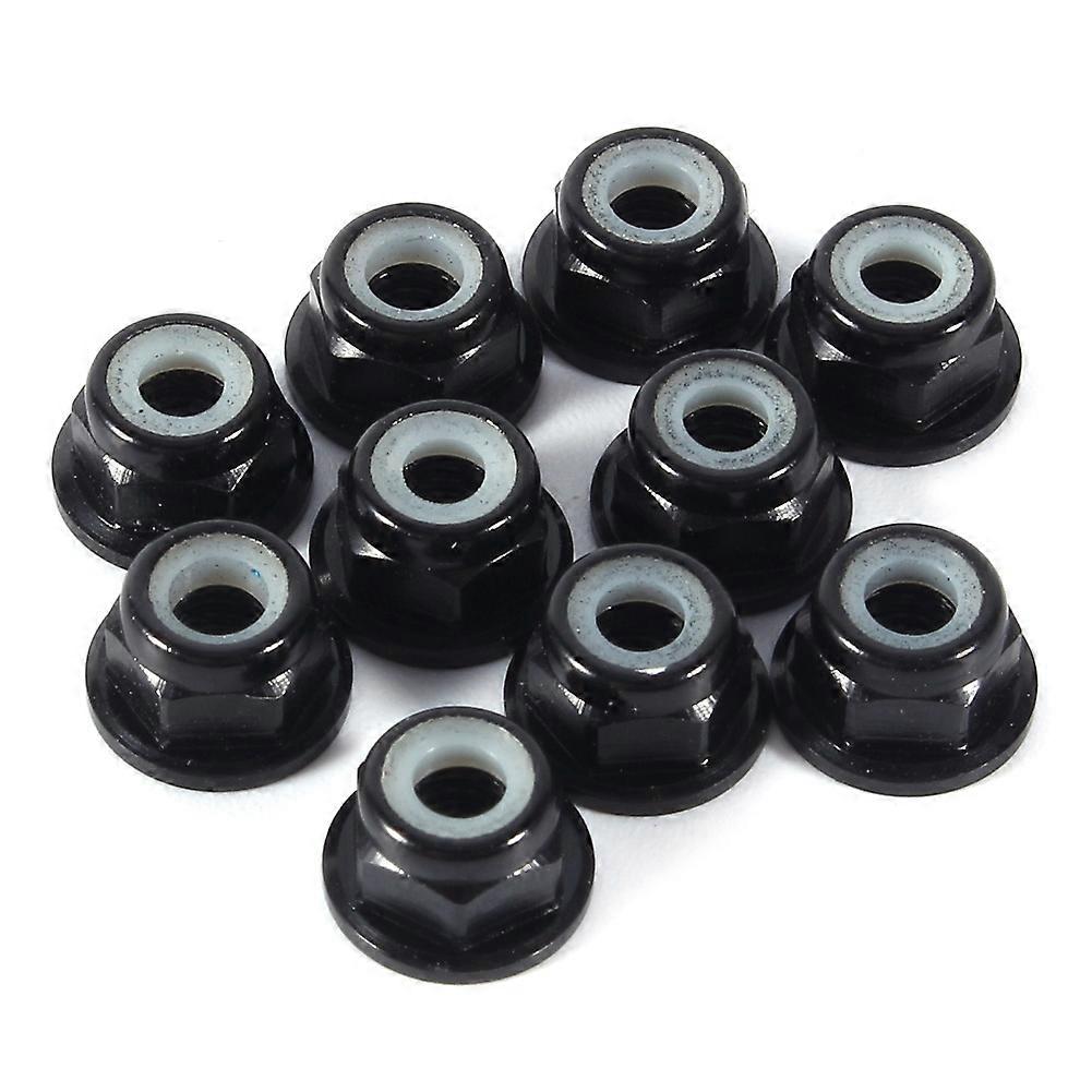 10Pcs M3 Nylon Insert SelfLock Aluminum Nuts Hex Lock Nut Black