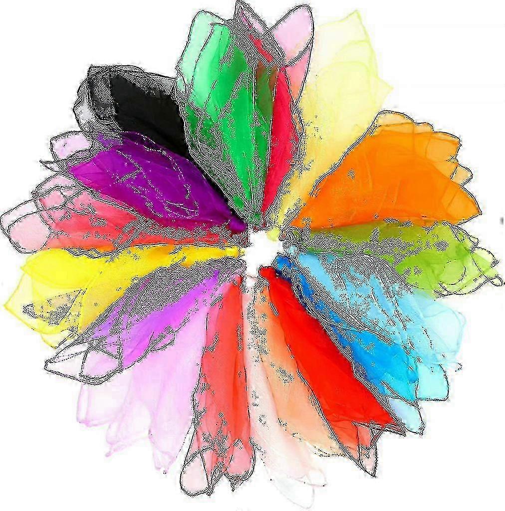 20 Juggling Towels, Colorful Towels In 20 Colors, Dance Towels For Dancing, Juggling, Sensory, Dance Towels 60 X 60 Cm