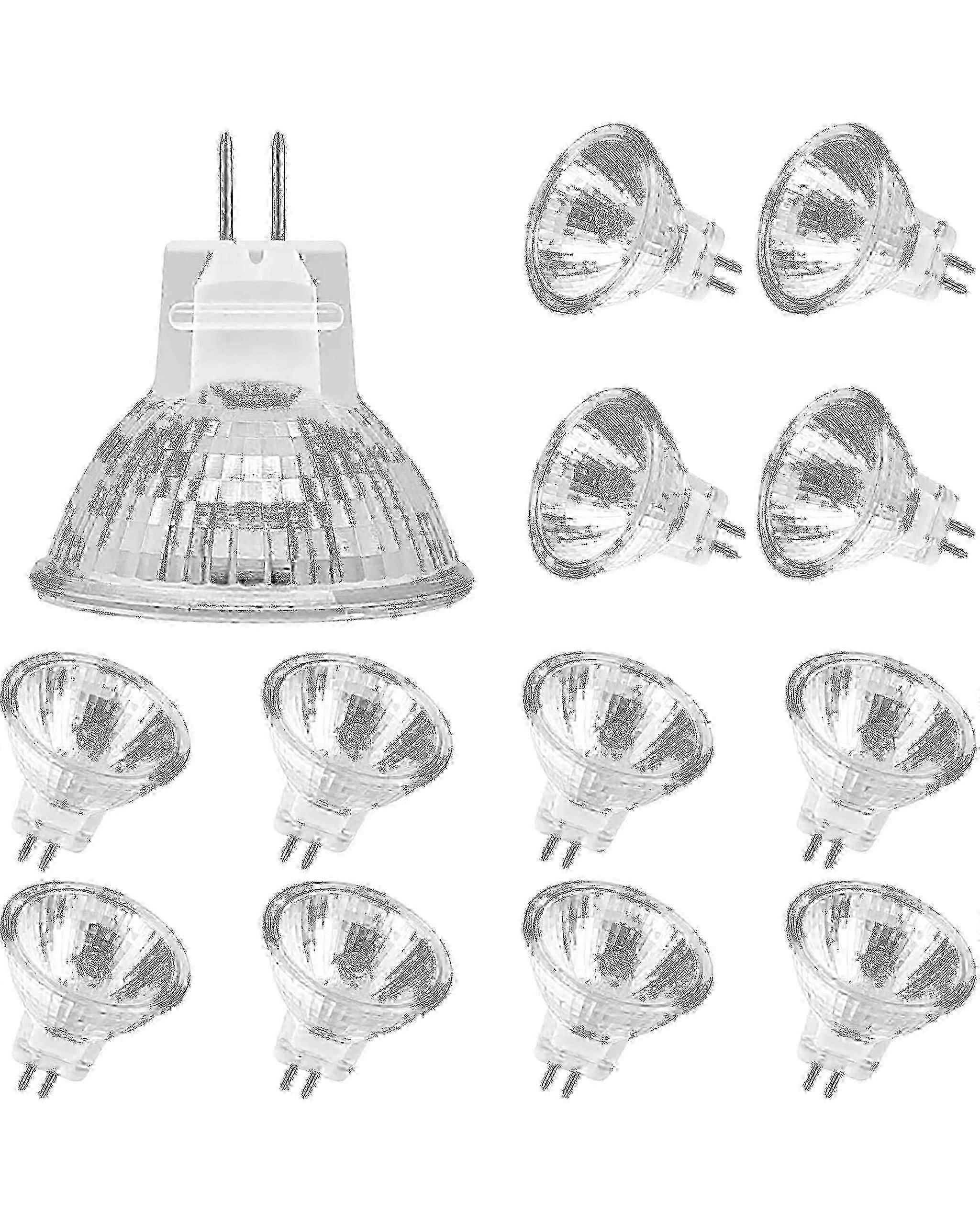 12V 20W Halogen Bulbs 12-Pack for Ceiling Light, Dimmable MR11 Warm White