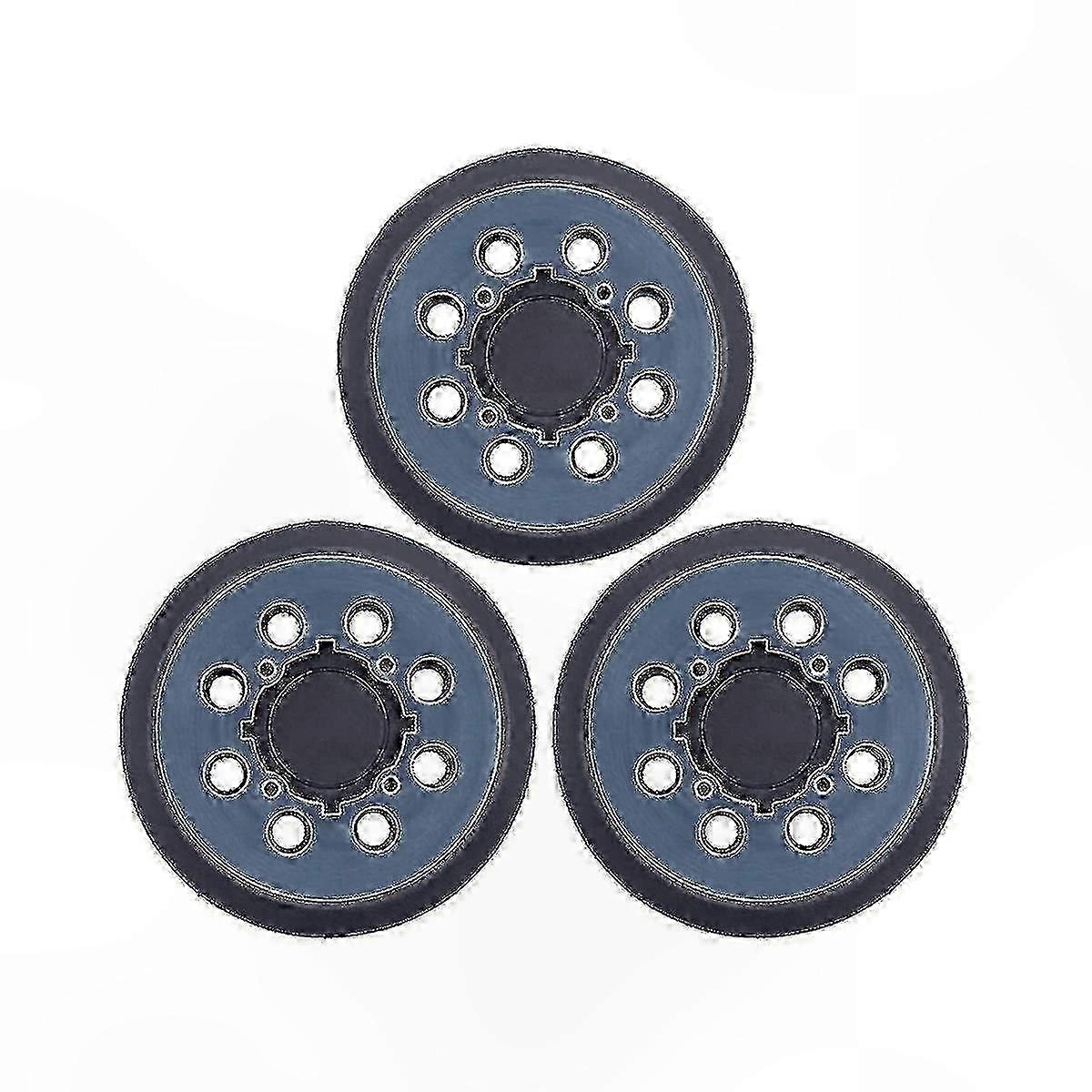 3-Pack 5" Sanding Backing Pads with 8 Holes for Hook & Loop Attachment