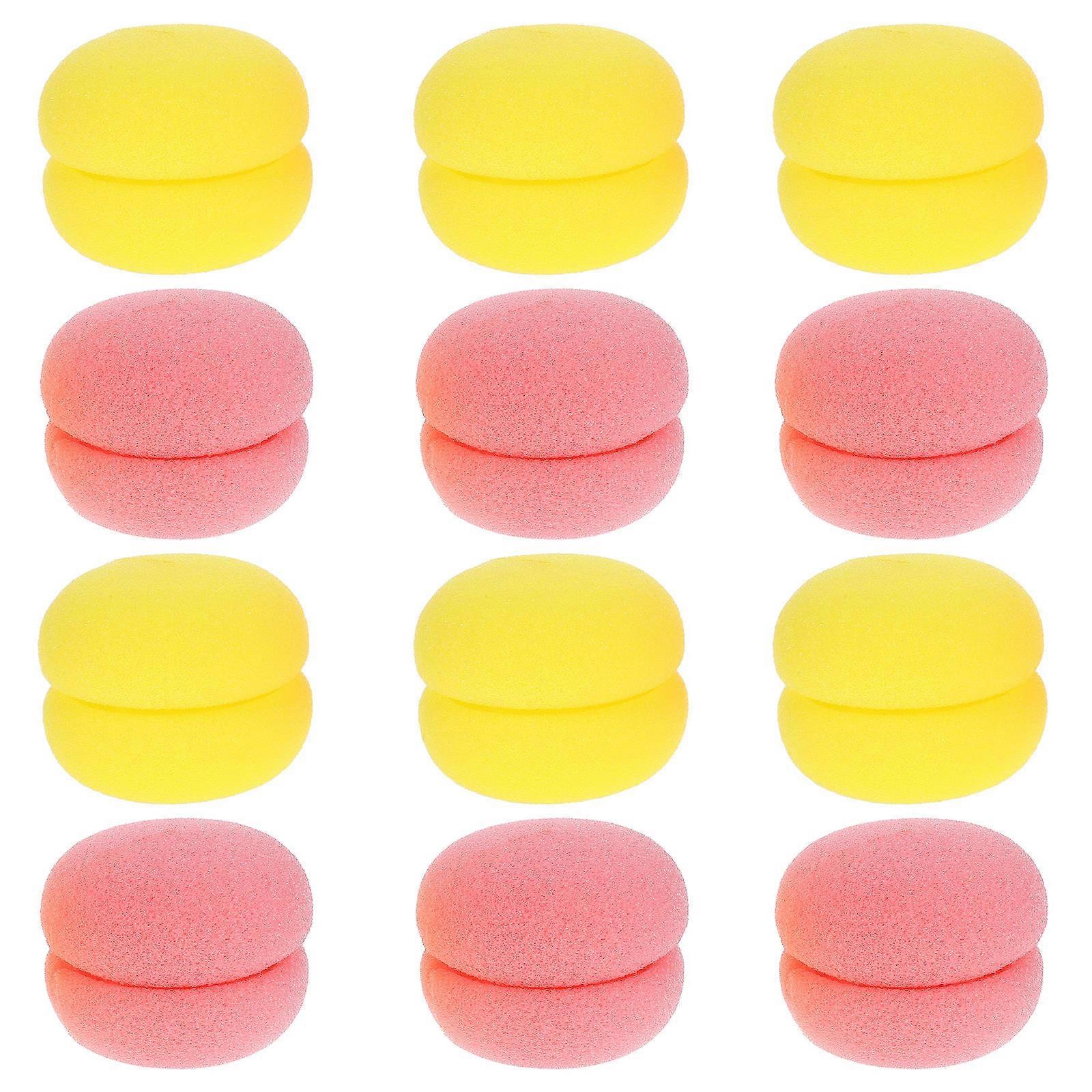 Hair Rollers Sponge Curlers Foam for Hair Styling 12Pcs Assorted Colors Set