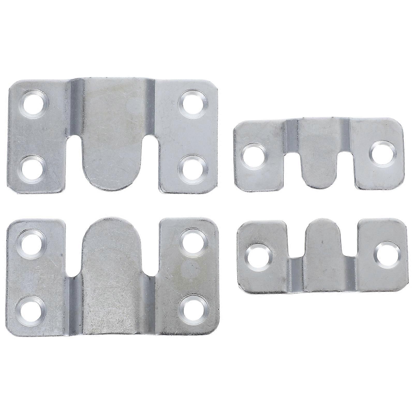 Heavy Duty Picture Frame Hooks for Hanging 4Pcs Silver Interlocking Bracket