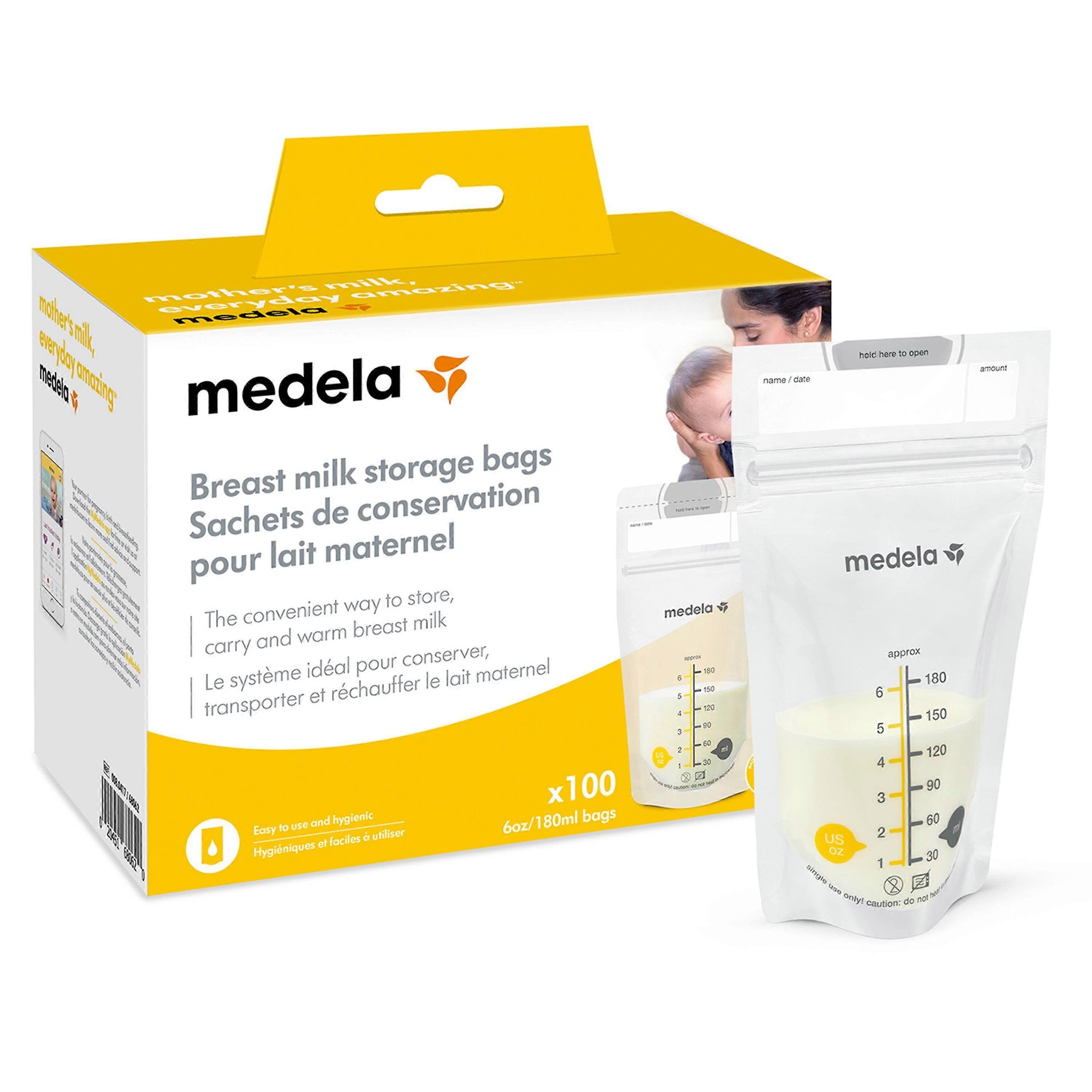 Medela Breast Milk Storage, 6 Oz Bags, 100 Ea