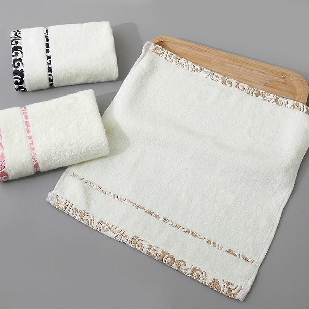 Pure Cotton Face Wash Towels Set of 3 Soft Absorbent Square Cloths for Kids and Home Use