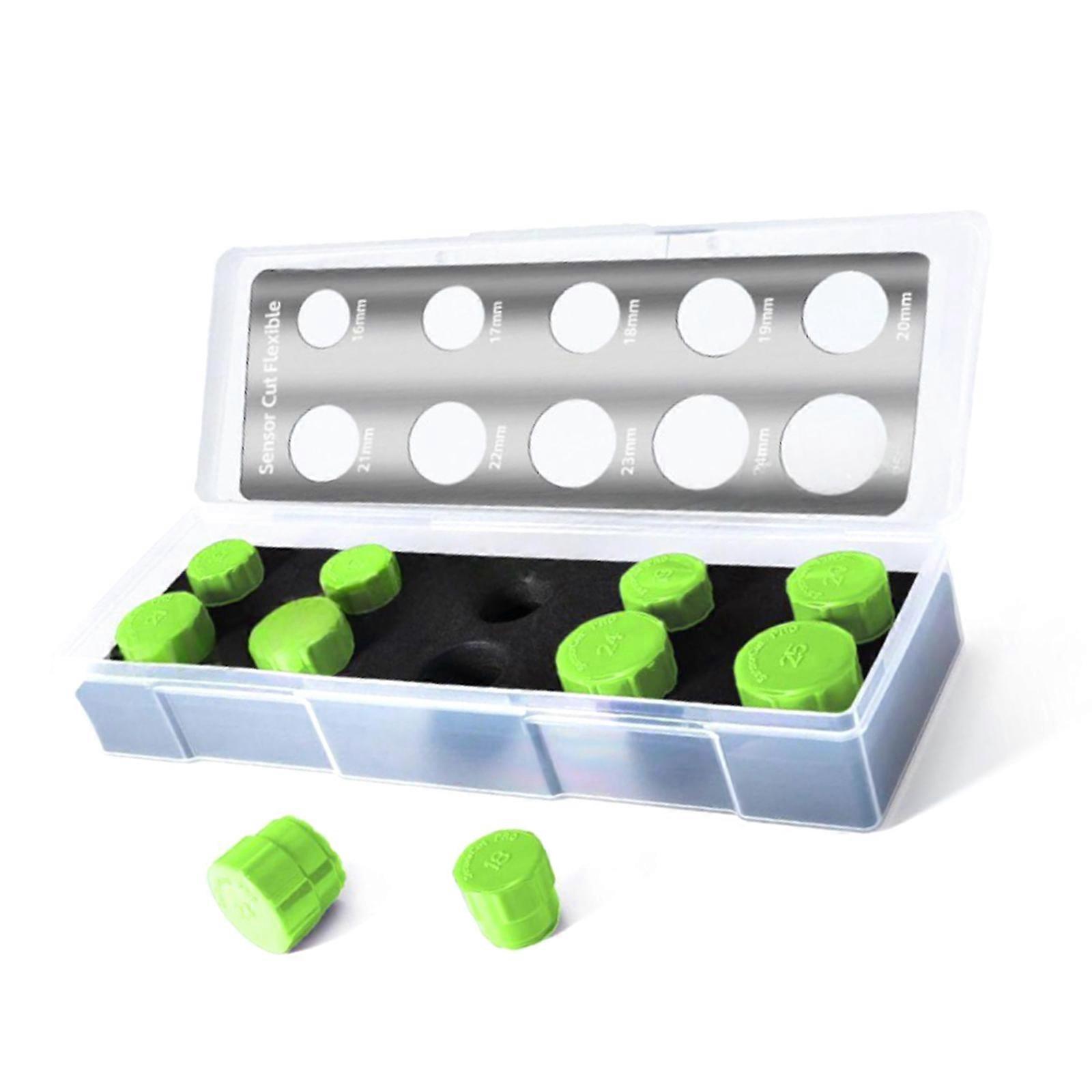 0.1mm Precise Multiple Size Radars Sensor Cutter Set With 16-25mm Templates And Shatterproof Design For Vehicle Films Multicolor