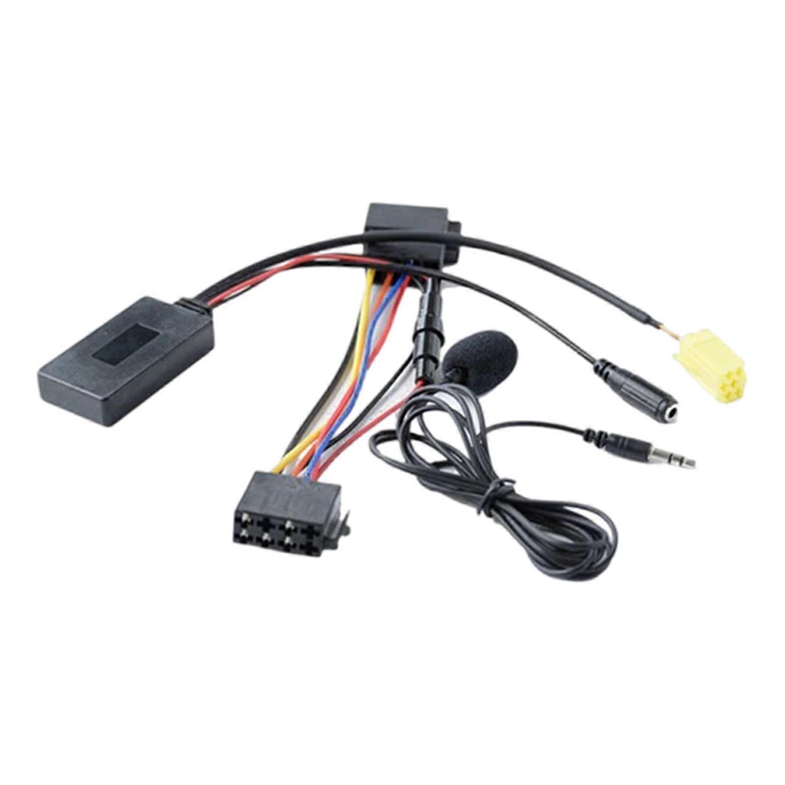 Wireless Radio Adapter Cable With Microphone Fit for Car Stereo Systems, Speakers And Phone Connection Easy Installation Multicolor