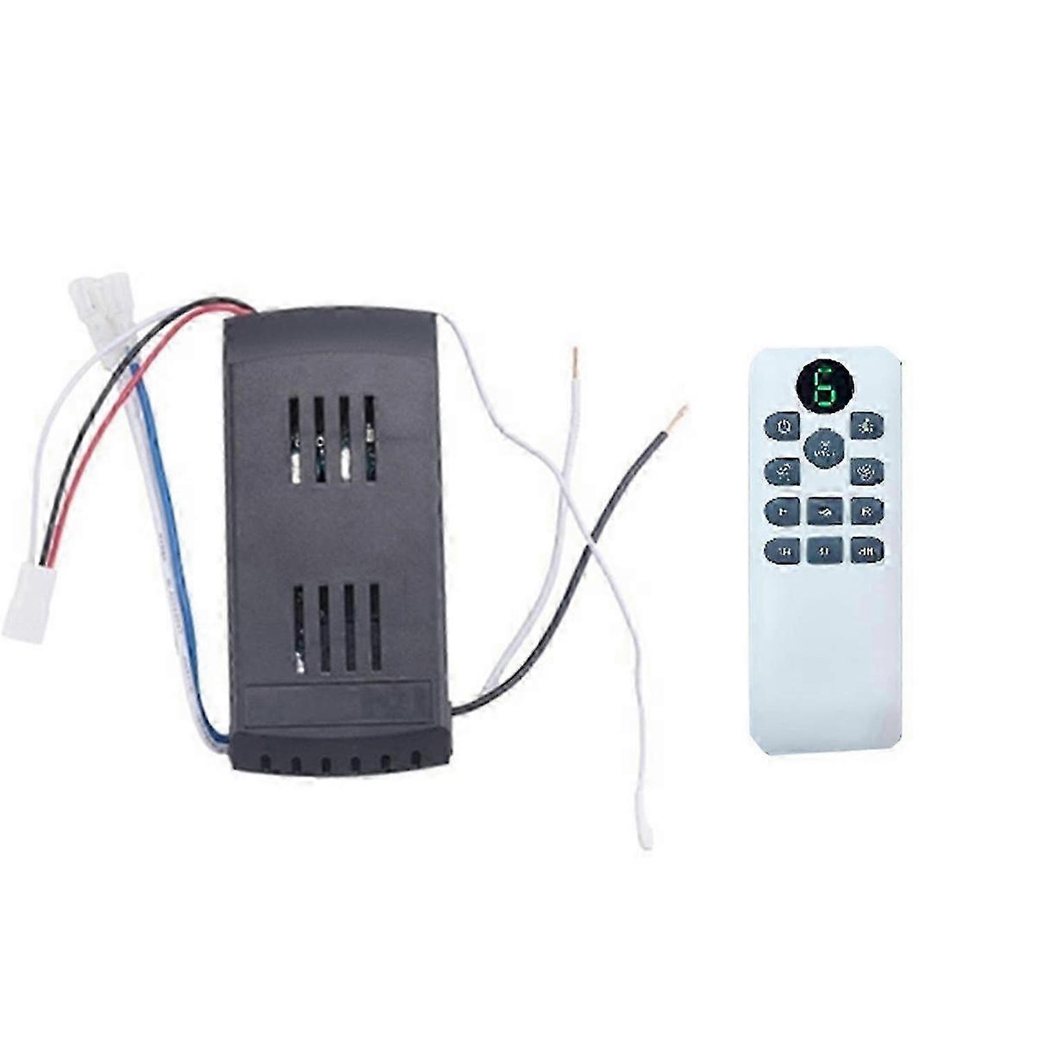 DC Ceiling Fan Remote Control Kit - 40W 6-Speed with Timer Function Replacement Remote