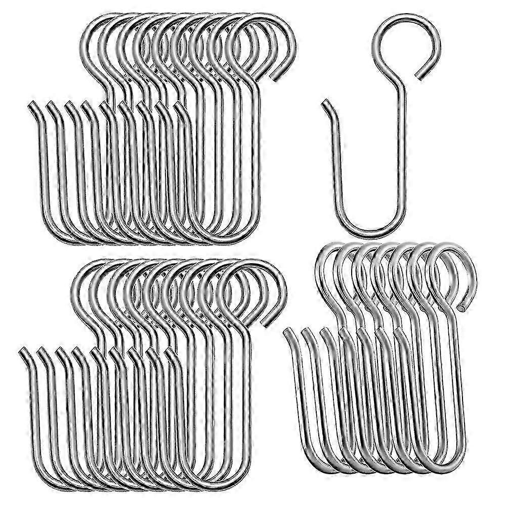 120 Pcs Metal Curtain Track Hooks S Shaped Small Curtain Hooks Steel Drape Wire Hooks For Ceiling C (tangling)