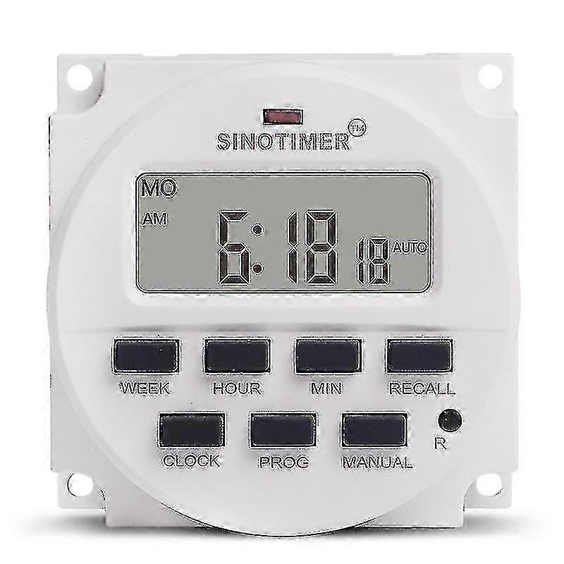 Minuterie numérique programmable TM618N-4 à usage industriel - Écran LCD de 15,98 pouces