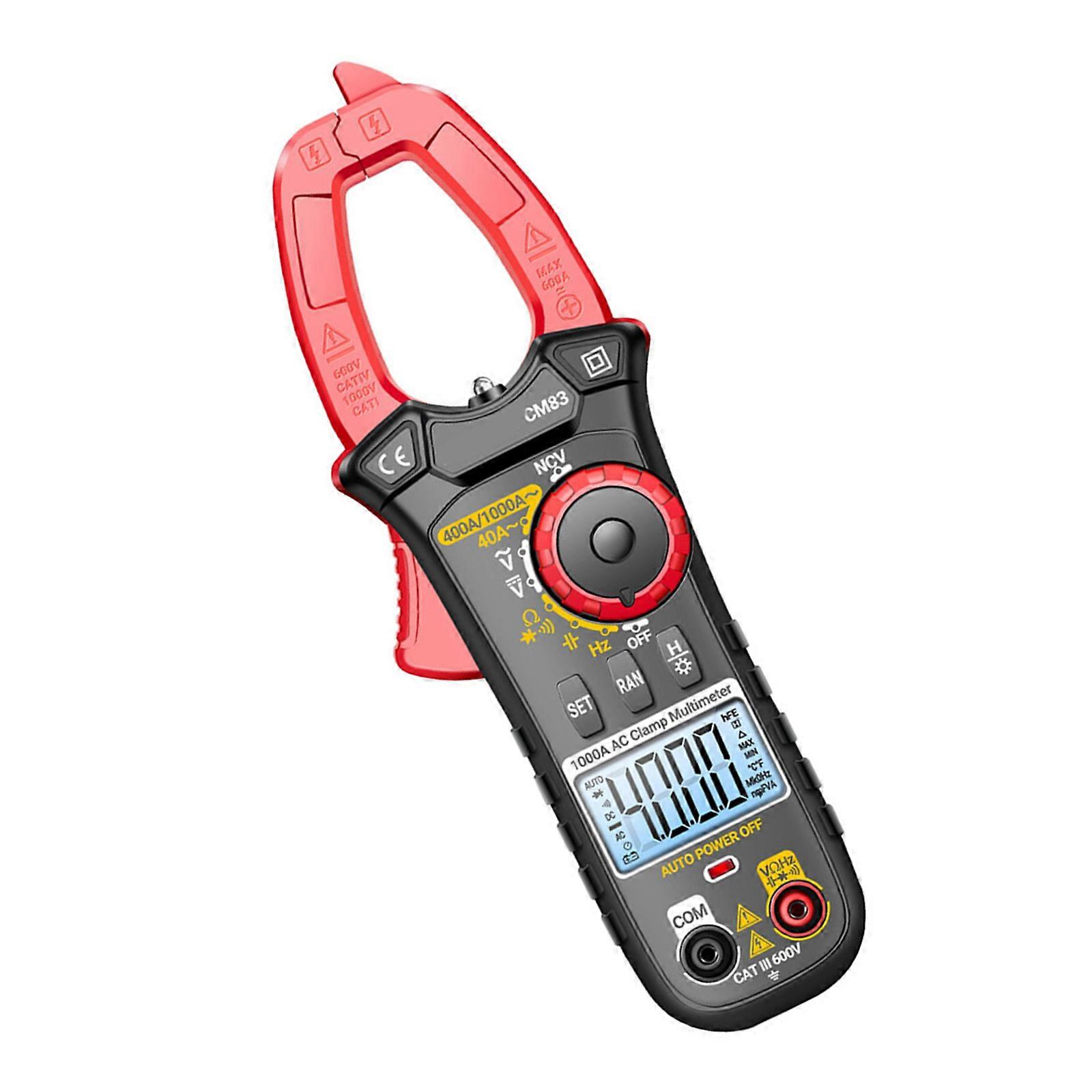 מד מהדק דיוק גבוה מודד מהדק דיגיטלי נייד למדידת זרם גדול עד 6000A עם רישום נתונים אדום