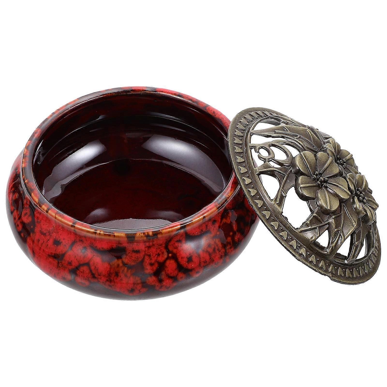 Incense Burner Ceramic Holder for Home Decor 1Pcs Relief Craftwork