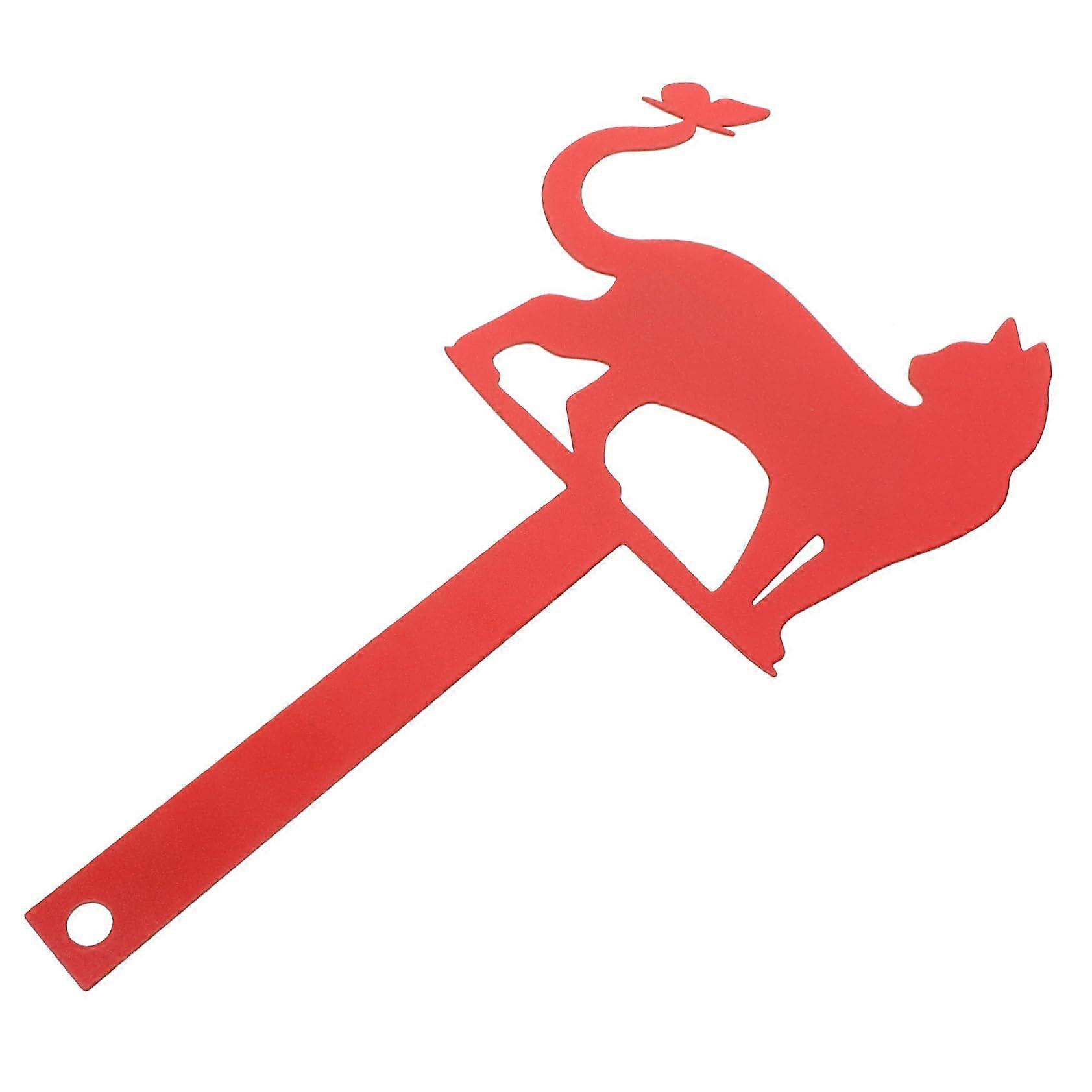 Cat Shape Mailbox Flag with Iron Stake for Garden and Front Door Outdoor Decoration